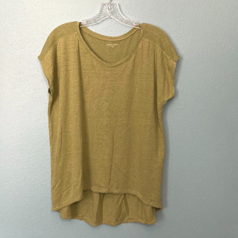 Eileen Fisher scoop neck hi-low oversized tee